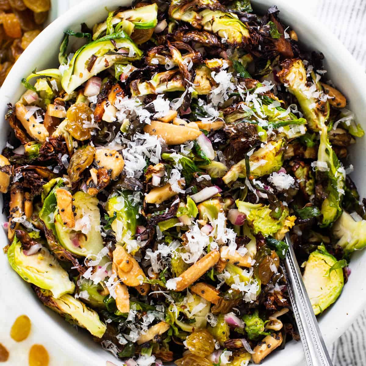 Perfectly Crispy Air Fryer Brussels Sprout Salad for Fall